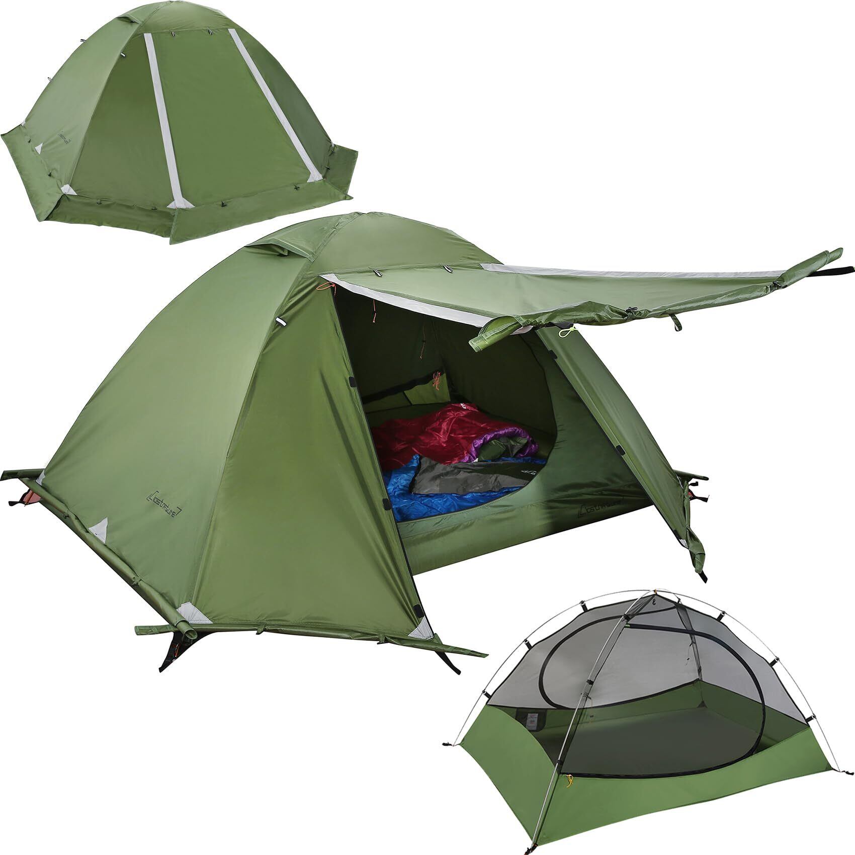 TOMOUNT NY TENT 2人軽量 テント ナイロン 2.4kg ブラウン 2人用 軽量