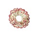 H2655R:Martha Ditsy Scalloped Scrunchie-RED