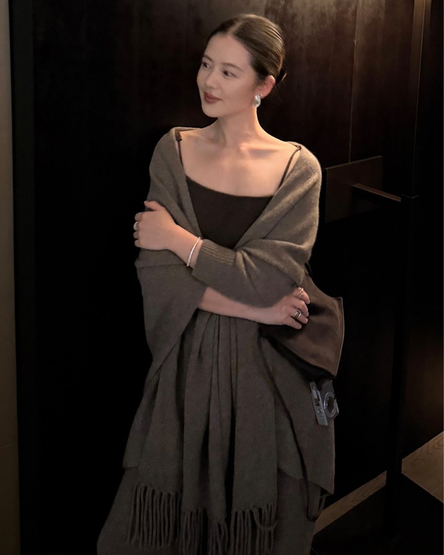 フリンジポンチョ×ワイドパンツセットアップ　A25294