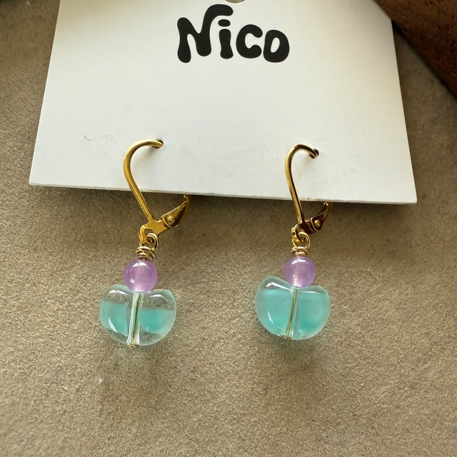 NC26103【ｻｰｼﾞｶﾙｽﾃﾝﾚｽ：ｺﾞｰﾙﾄﾞ】nicoピアス