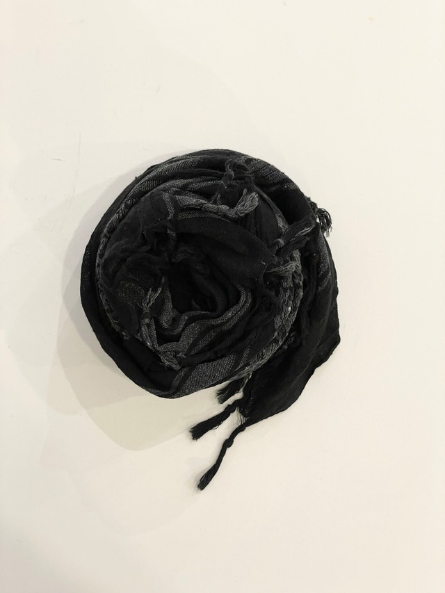 TrAnsference arab scarf - complete black object dyed