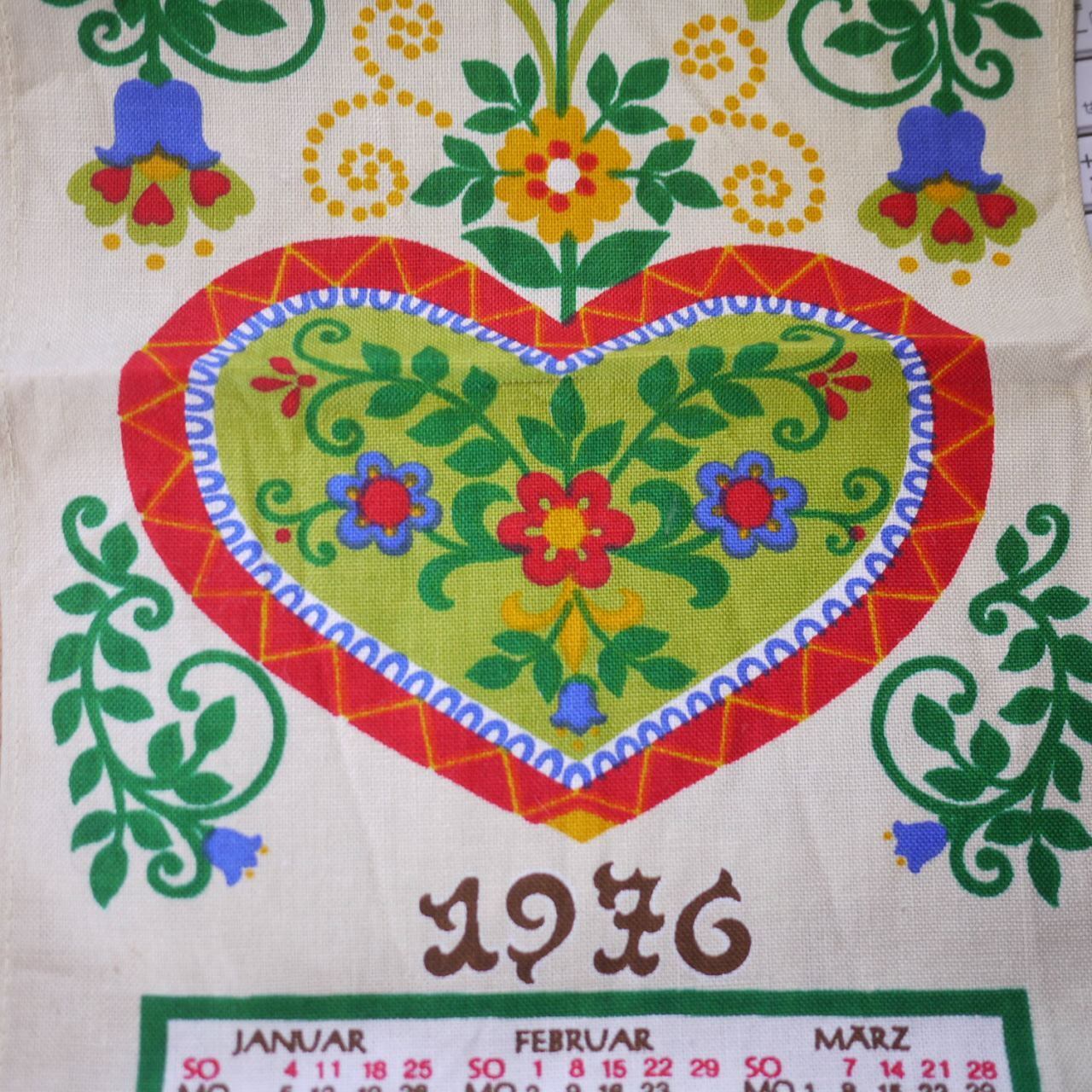 キッチンクロス 1976カレンダー ティータオル