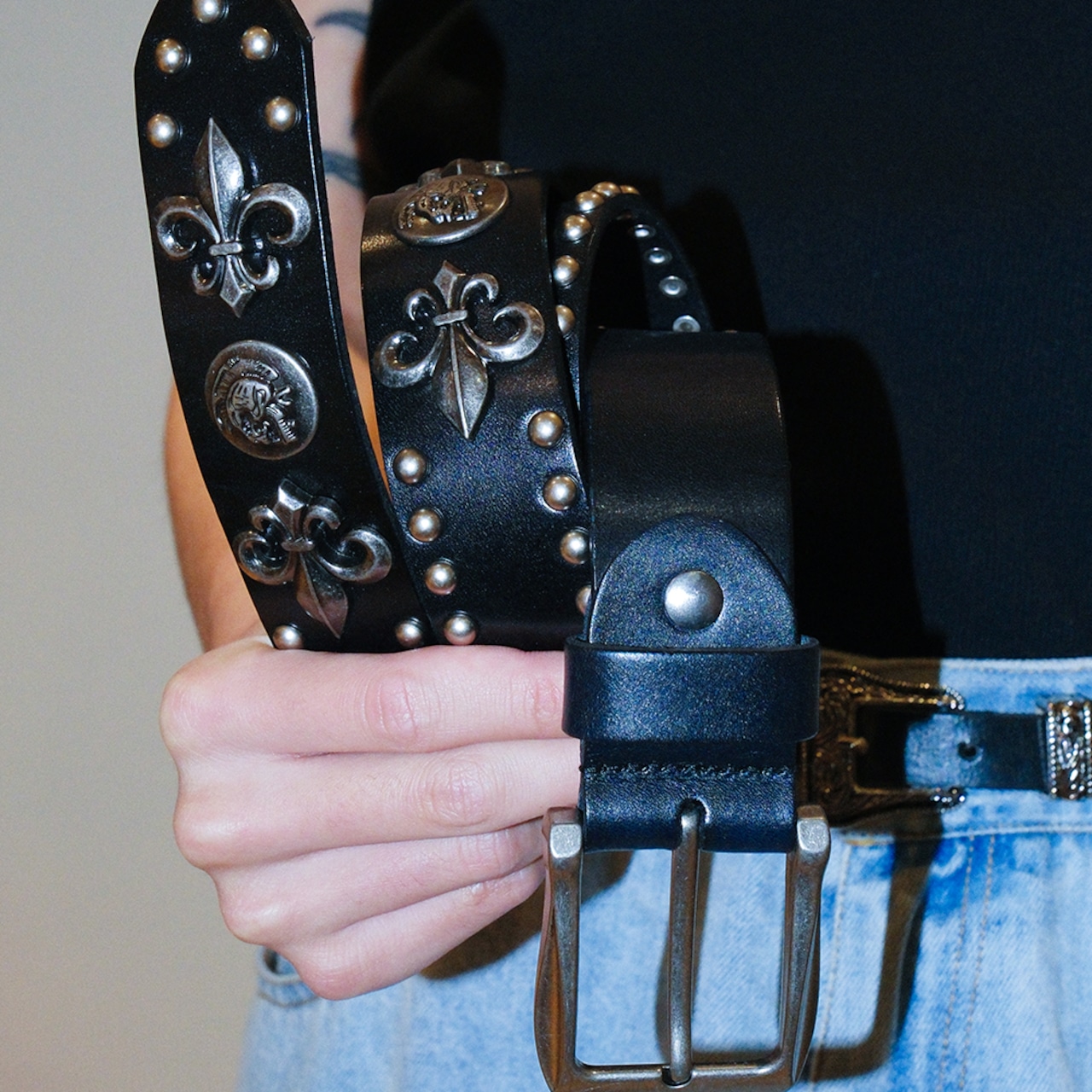Studded Leather Belt