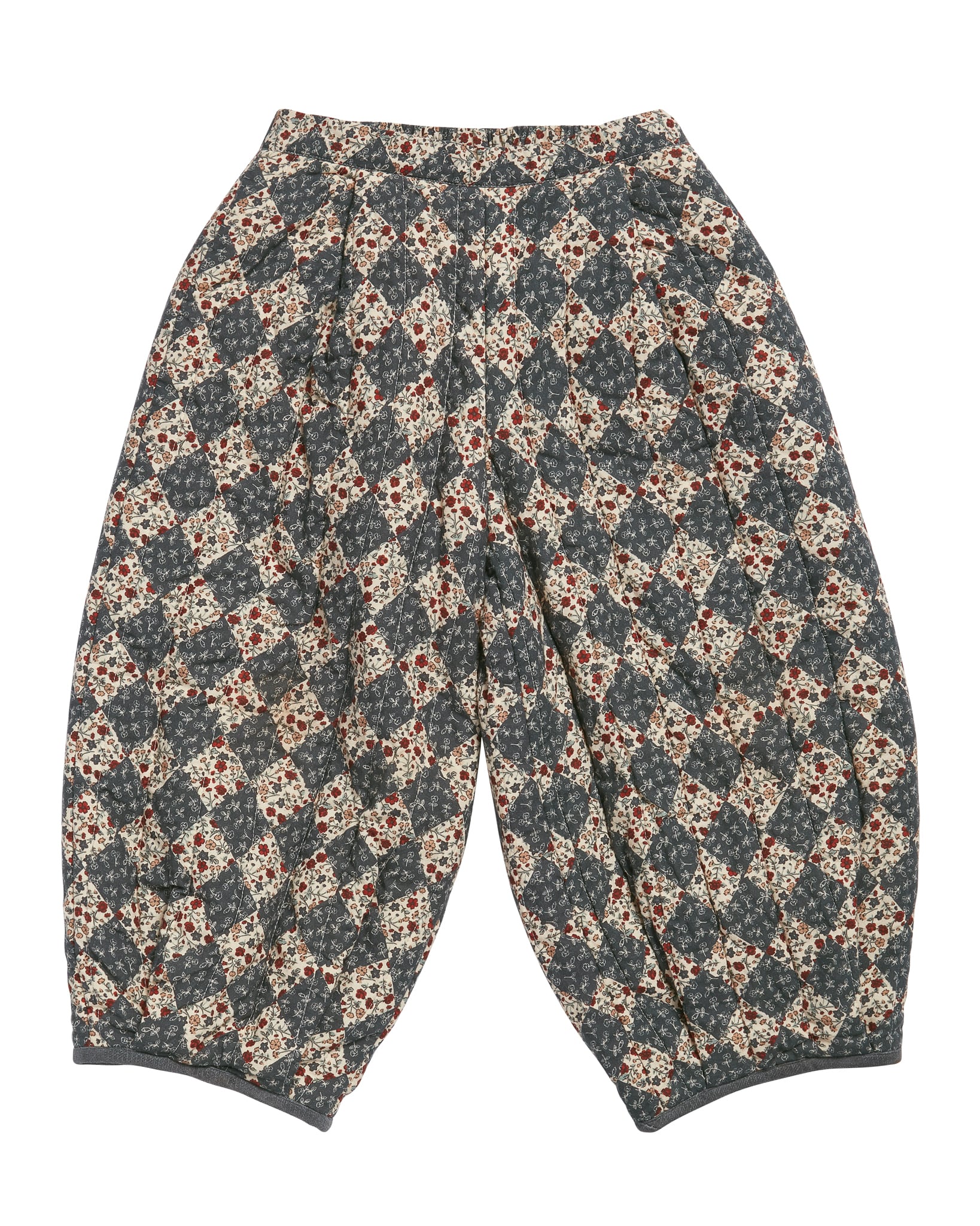 送料無料 Little cotton clothes/Quilted Jessica Trousers - Harlequin Floral