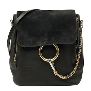 クロエ フェイ リュック バックパック ショルダーバッグ 2WAY 03 17 70 652 ブラック レザー スウェード レディース Chloe 【中古】