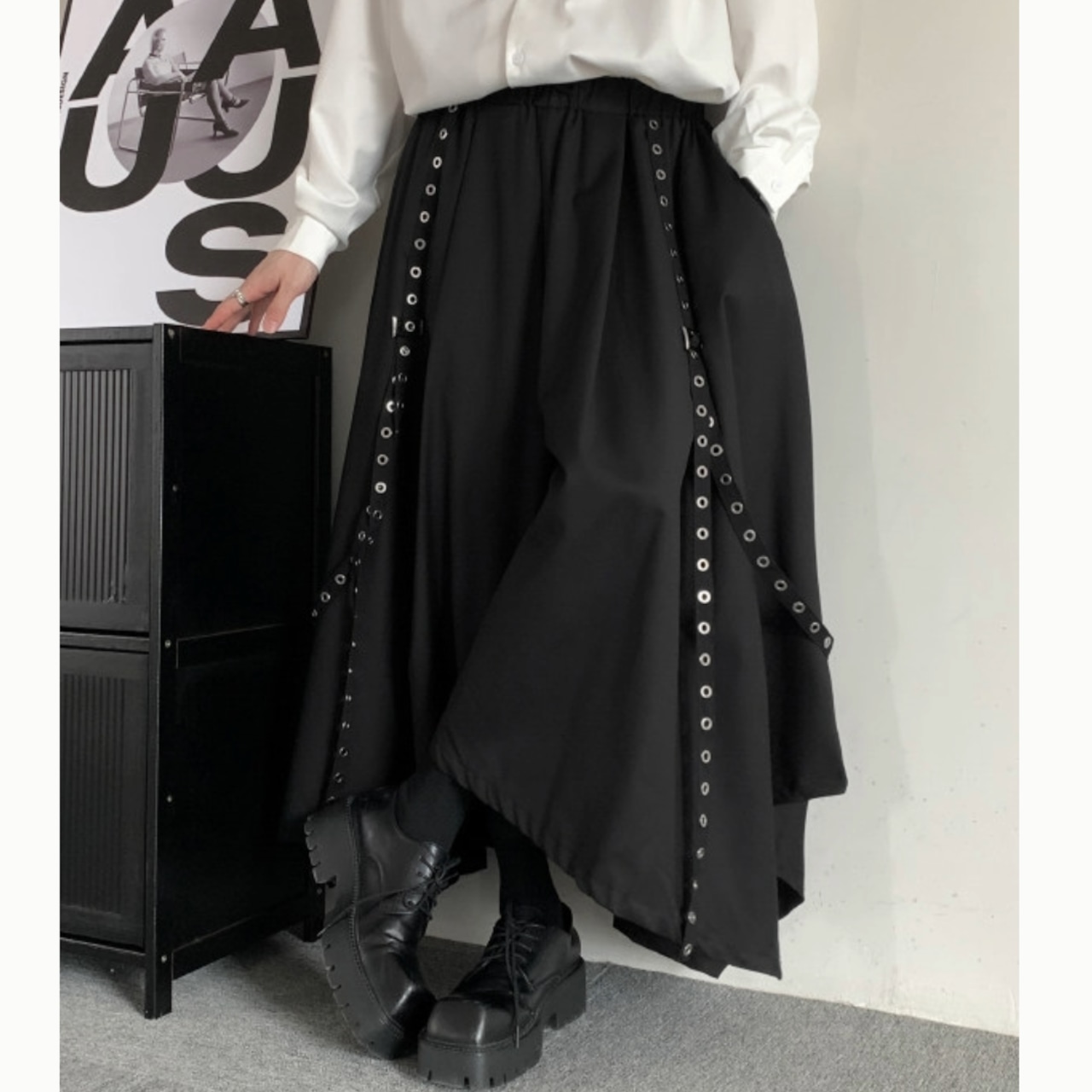 Asymmetric Layer Wide Pants / M–5XL　TB2626・画像2
