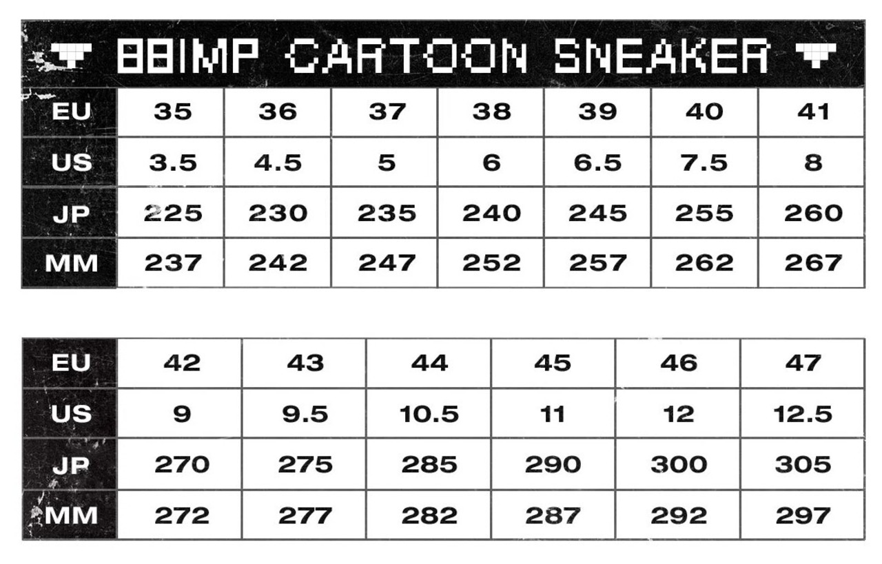 【BBIMP】Cartoon Sneakers / Black