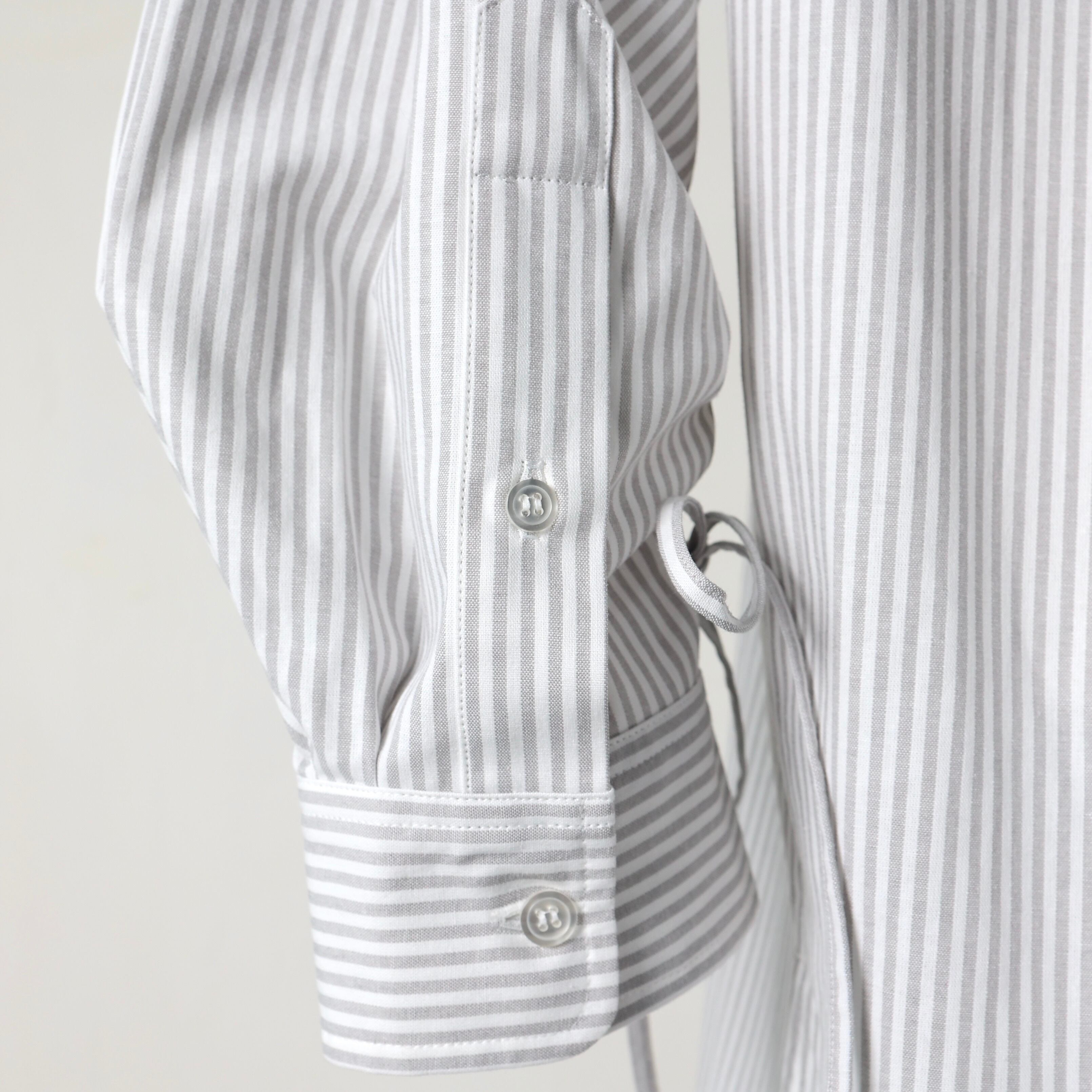 gypsohila  stripe robe shirt  Grayグレー