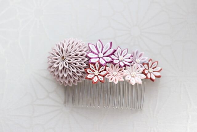 つまみ細工 コーム