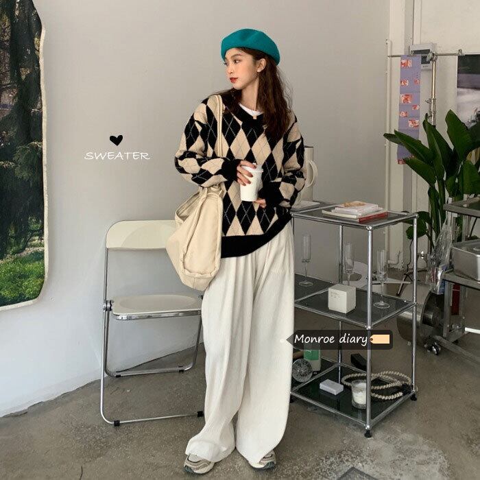 セーター レディースルーズスプリングスタンダードニットコート ジャケット レトロ 春物 モンロー64559166106