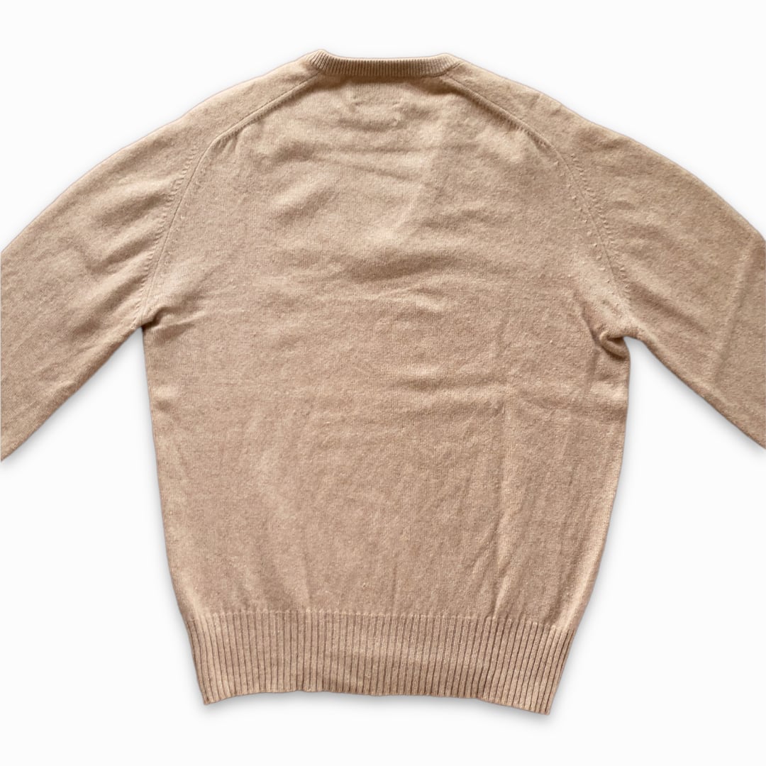 Mc George / 70-80's Vneck Cashmere Sweater / Made in Scotland