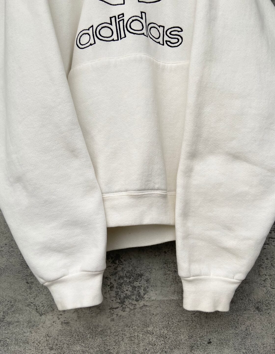 USA製 adidas アディダス パーカー 刺繍 トレフォイルロゴ 白 万国旗 