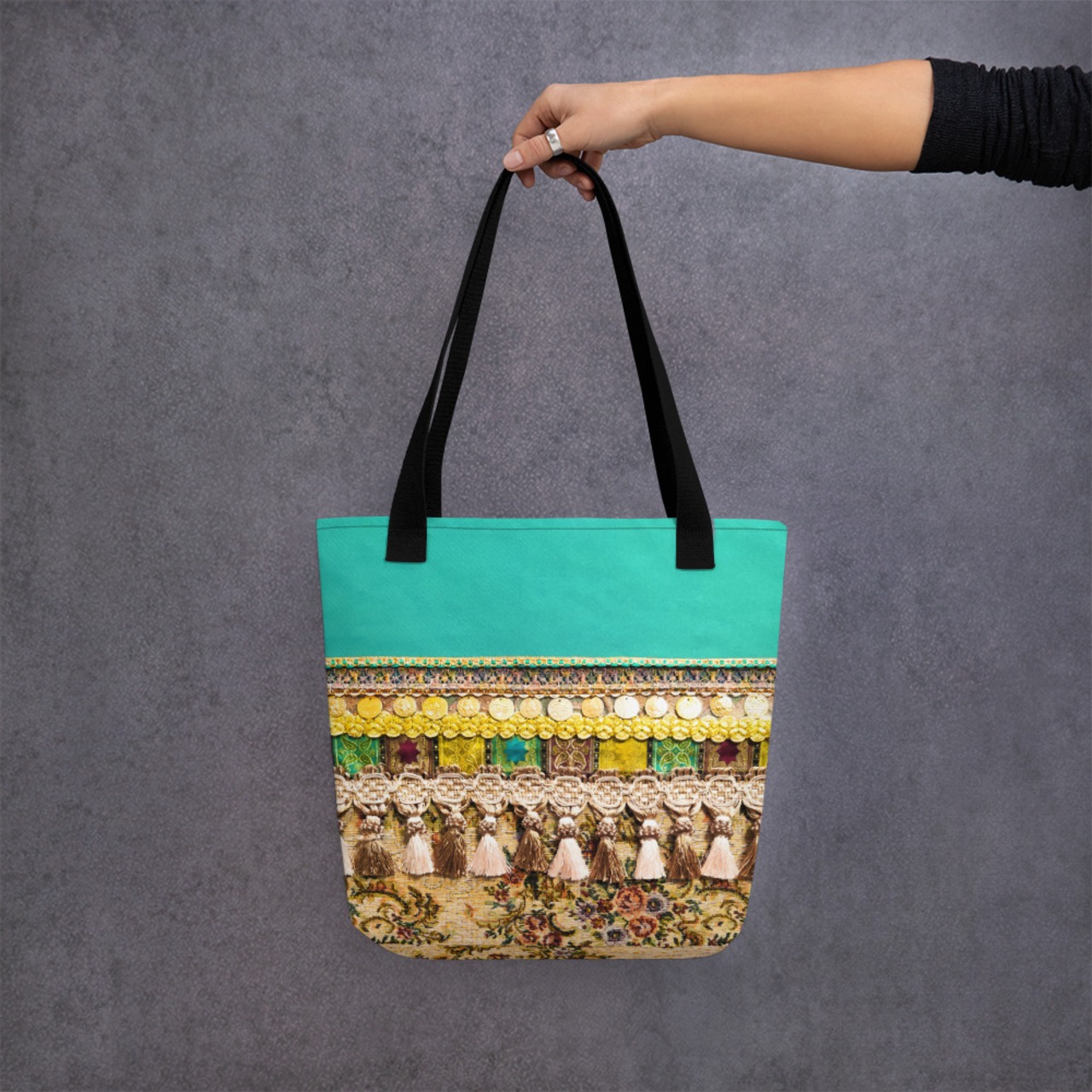 トートバッグ(M)【Antique Turquoise Green】