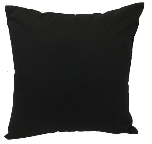 クッションカバー 45×45cm  ブラック コットン100%