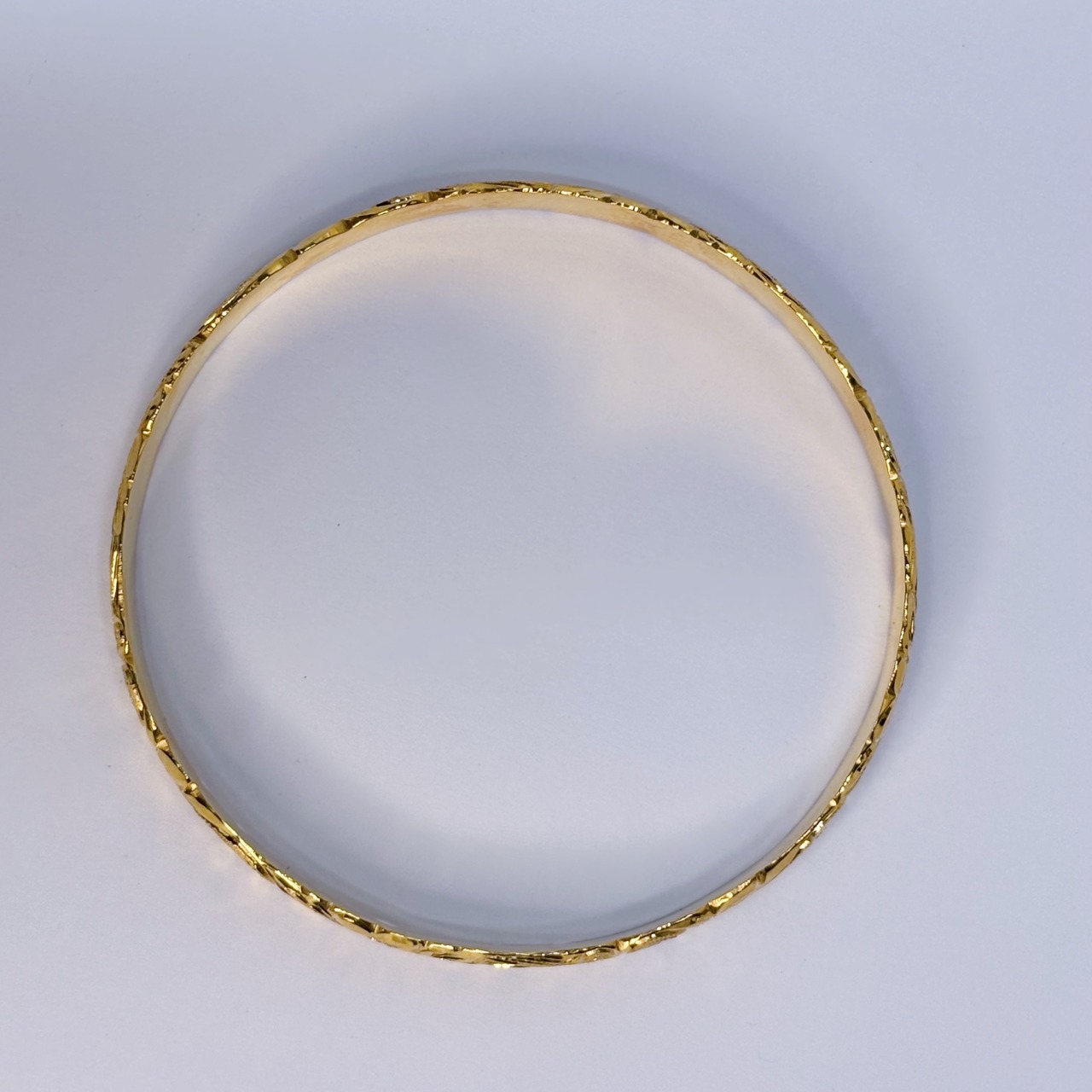 [手彫り]ハワイアンOバングル(ハイビスカス&プルメリア)