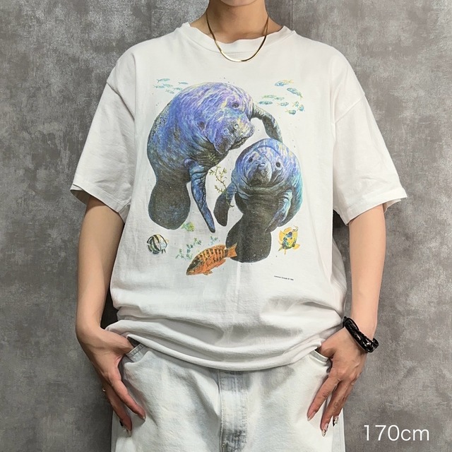 【90's】【Made in USA】【ショート丈リメイク】anvil   半袖Tシャツ　XL   プリント　Vintage