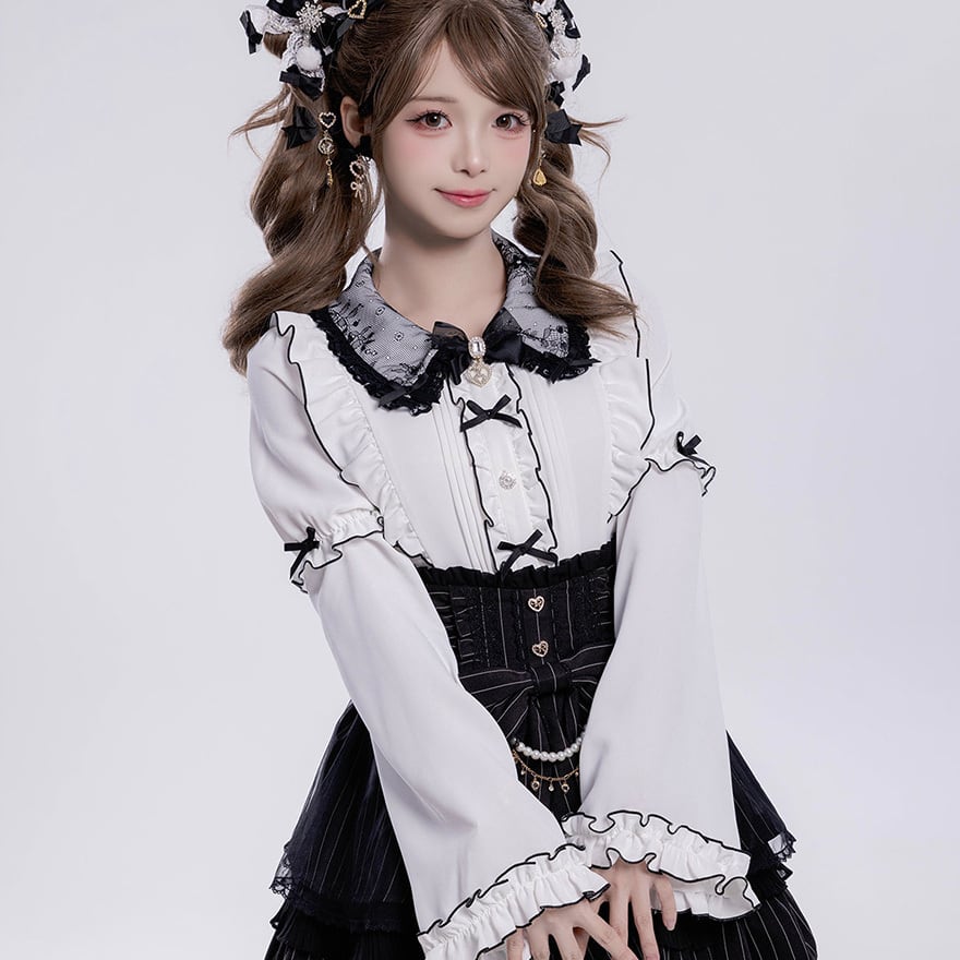 サブカル地雷系 沼落ち確定の2WAY姫袖ブラウス!半袖も長袖も可愛すぎて映え確実|天使と悪魔