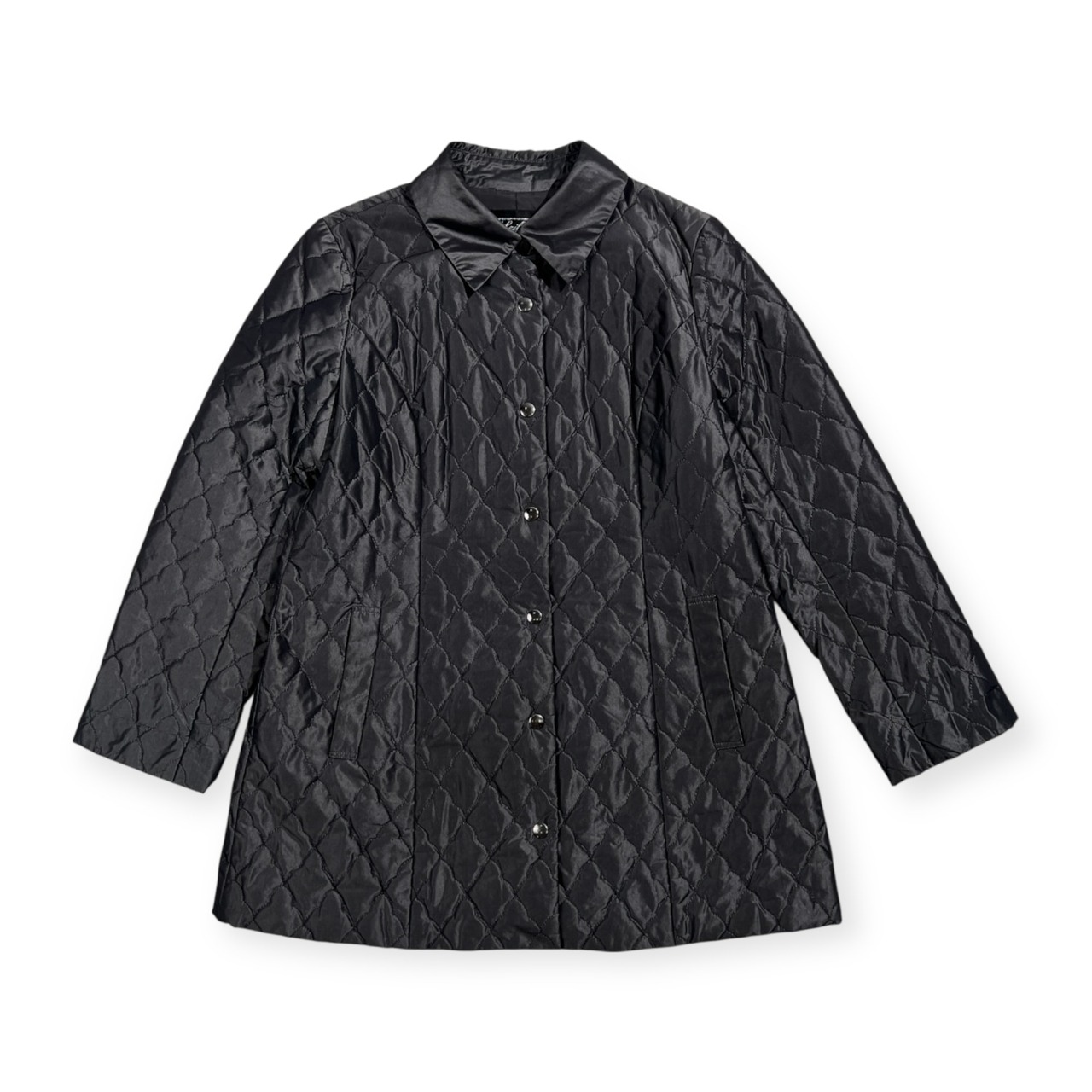 Leilian レリアン キルティング ハーフ コート サイズ 9 /グレー系 日本製 エレガント 高級