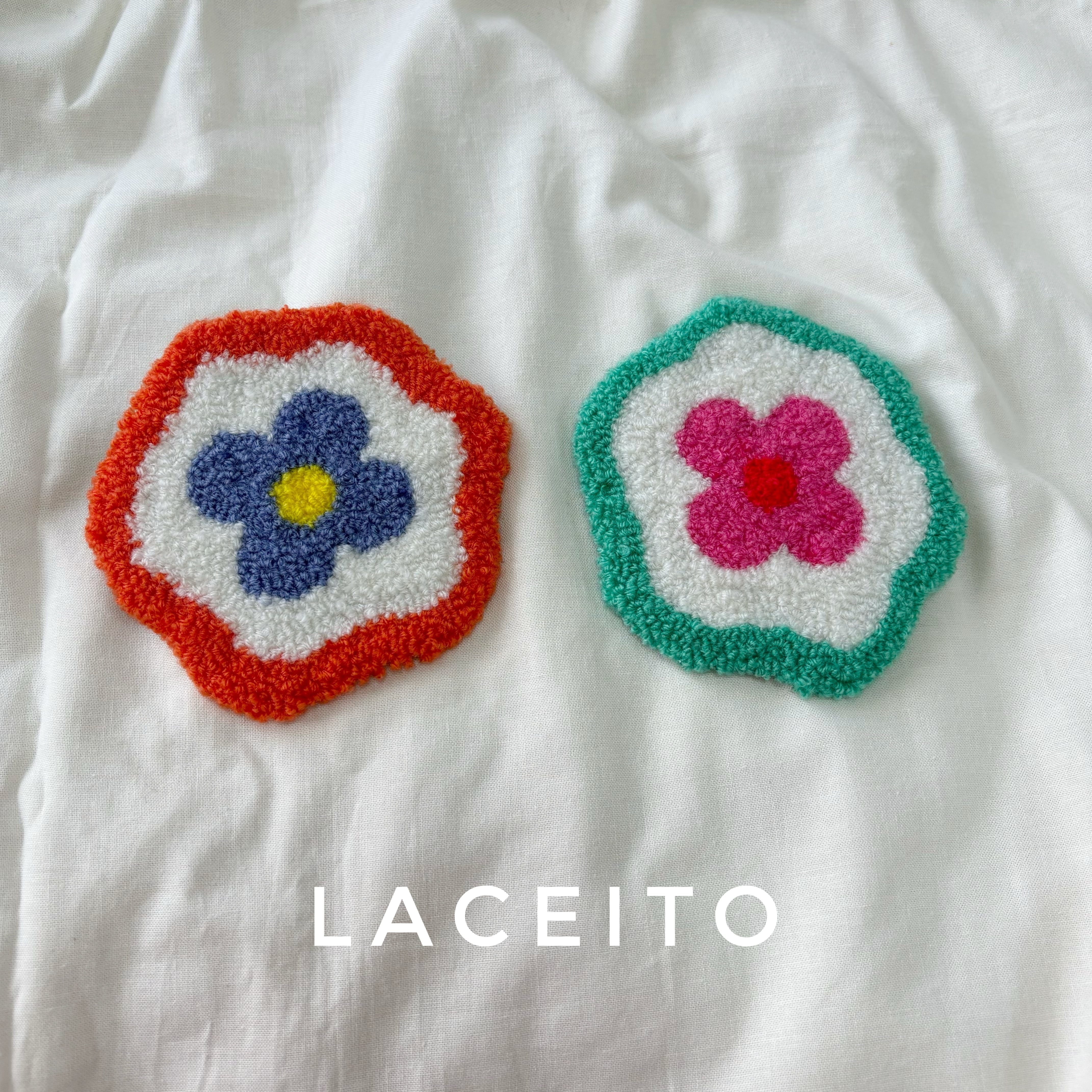 コースター インテリア 韓国風 パンチニードル | Laceito