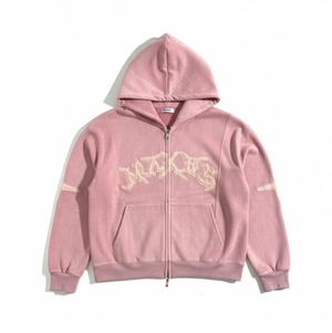 ストリートパーカー 短丈 ピンク y2k グランジ フーディー 古着 kt4