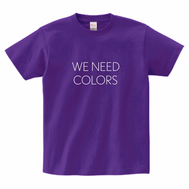 【WE NEED COLORS T-shirt】DEEP PURPLE ／ white