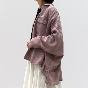 PASSIONE dolman wide color denim shirt