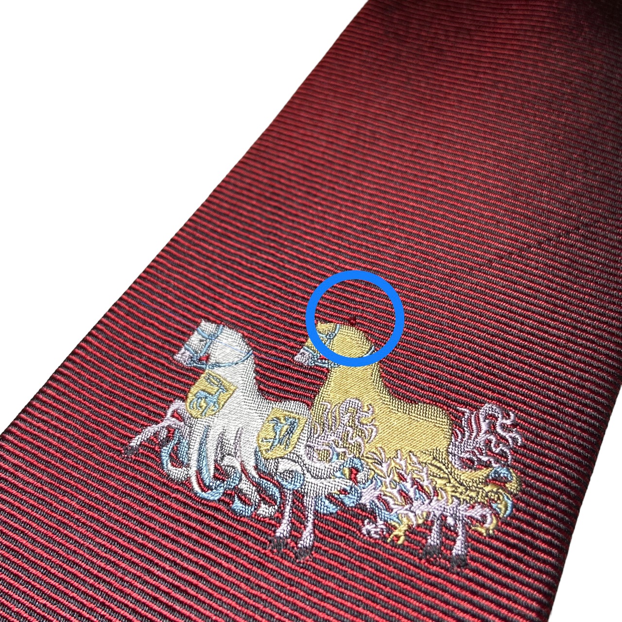 DOMINIQUE FRANCE horse woven silk tie