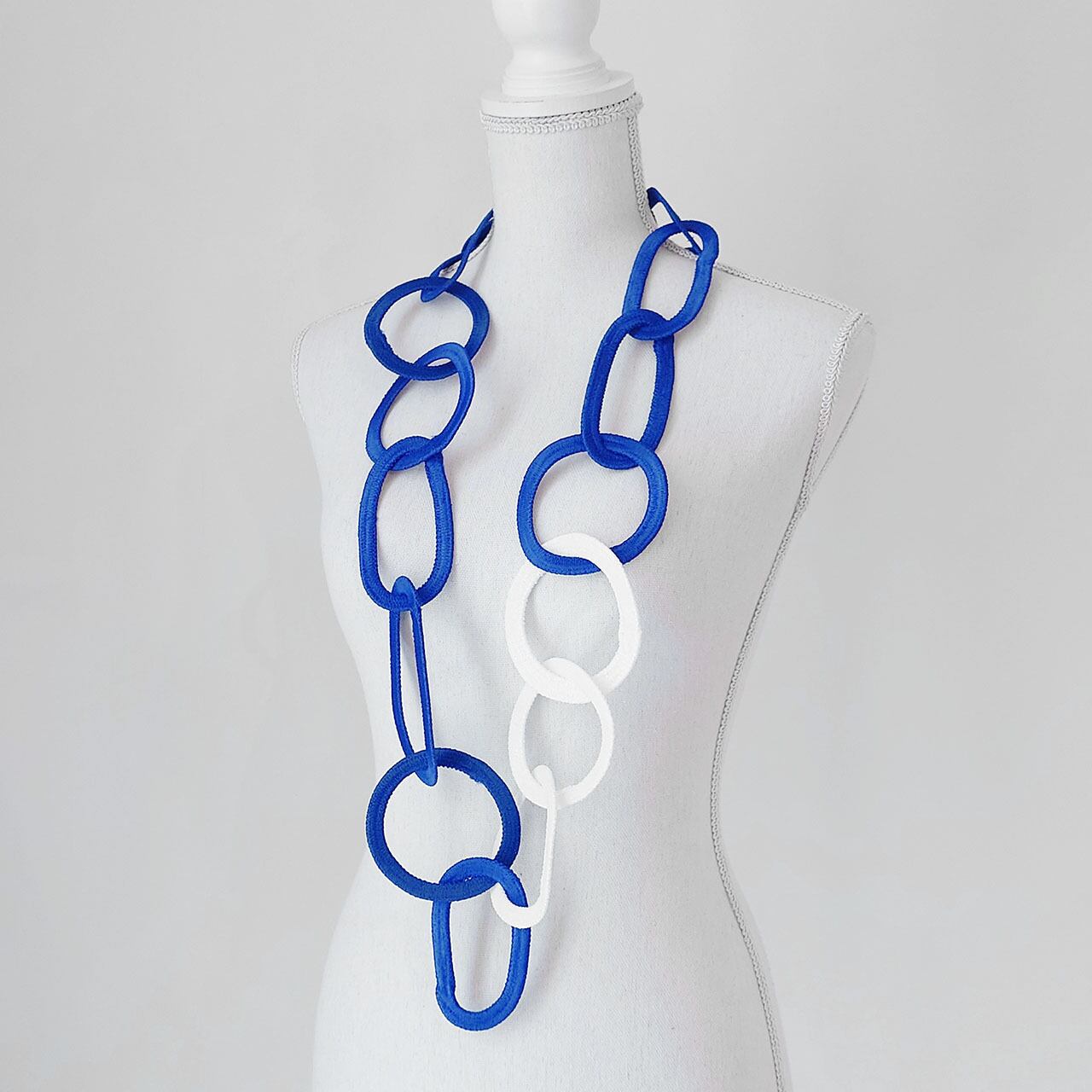 ネックレス [ 奈良平宣子 テキスタイルアクセサリー ] ワッカ ブルー