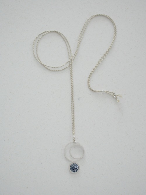 【Jewelry】"Stone on the Beach" Necklace 001(Black)