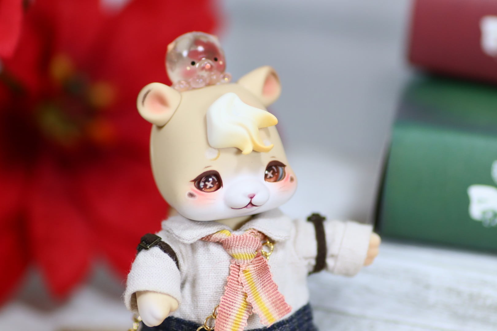 赤『ボタンアイ』8mm