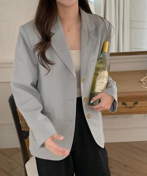 《即納商品》dear tailored jacket (beige / mint blue  / black)