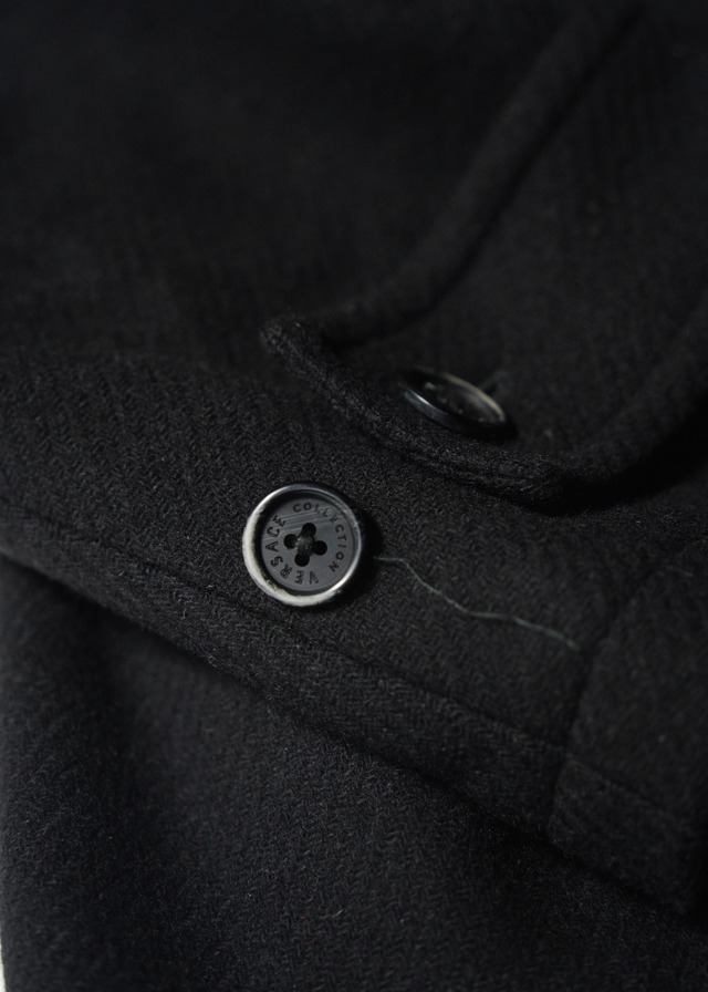 VERSACE Collection switching leather wool P coat