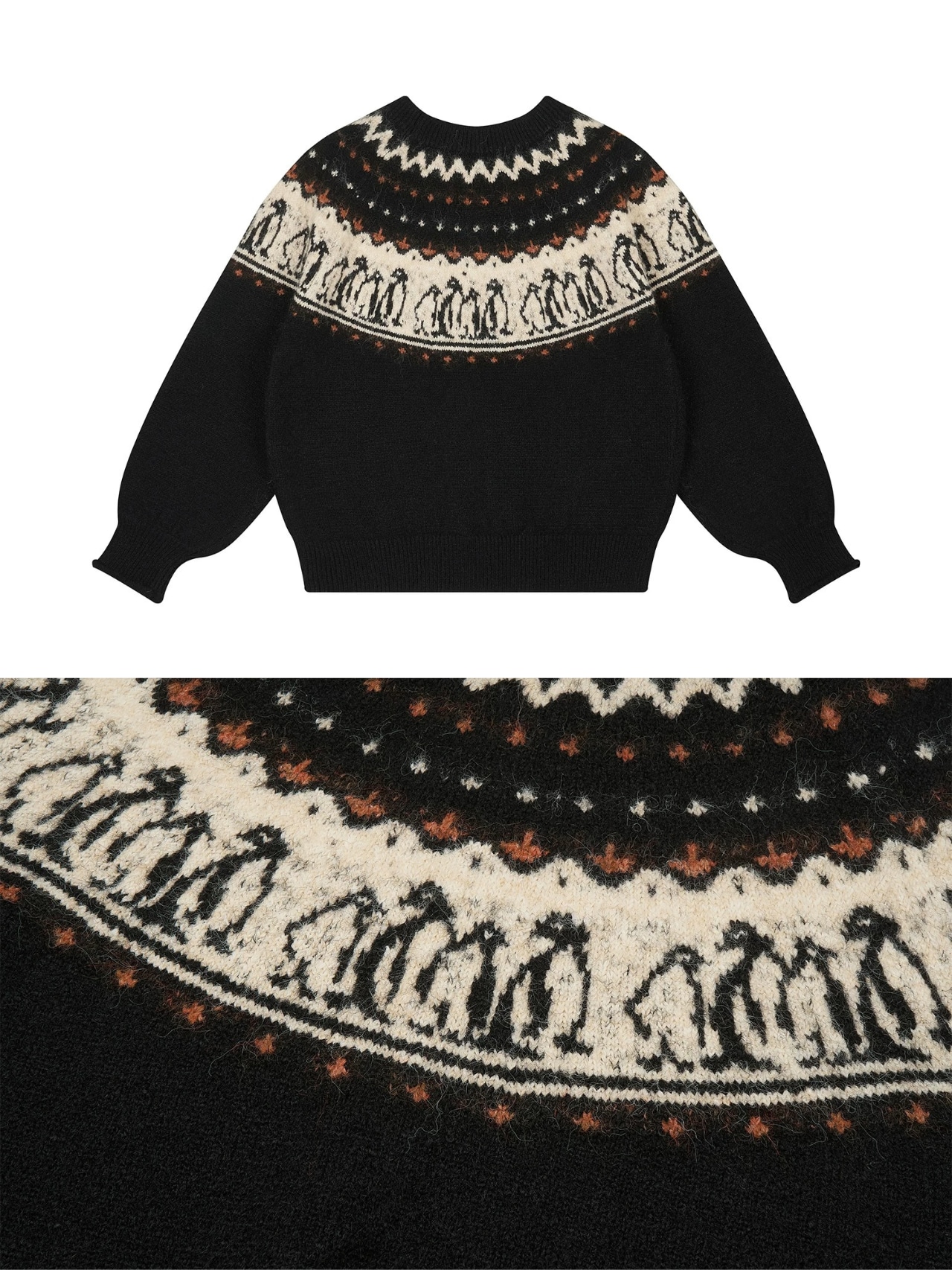 Manchot Nordic Motif Knit F0839