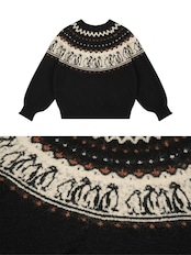 Manchot Nordic Motif Knit F0839
