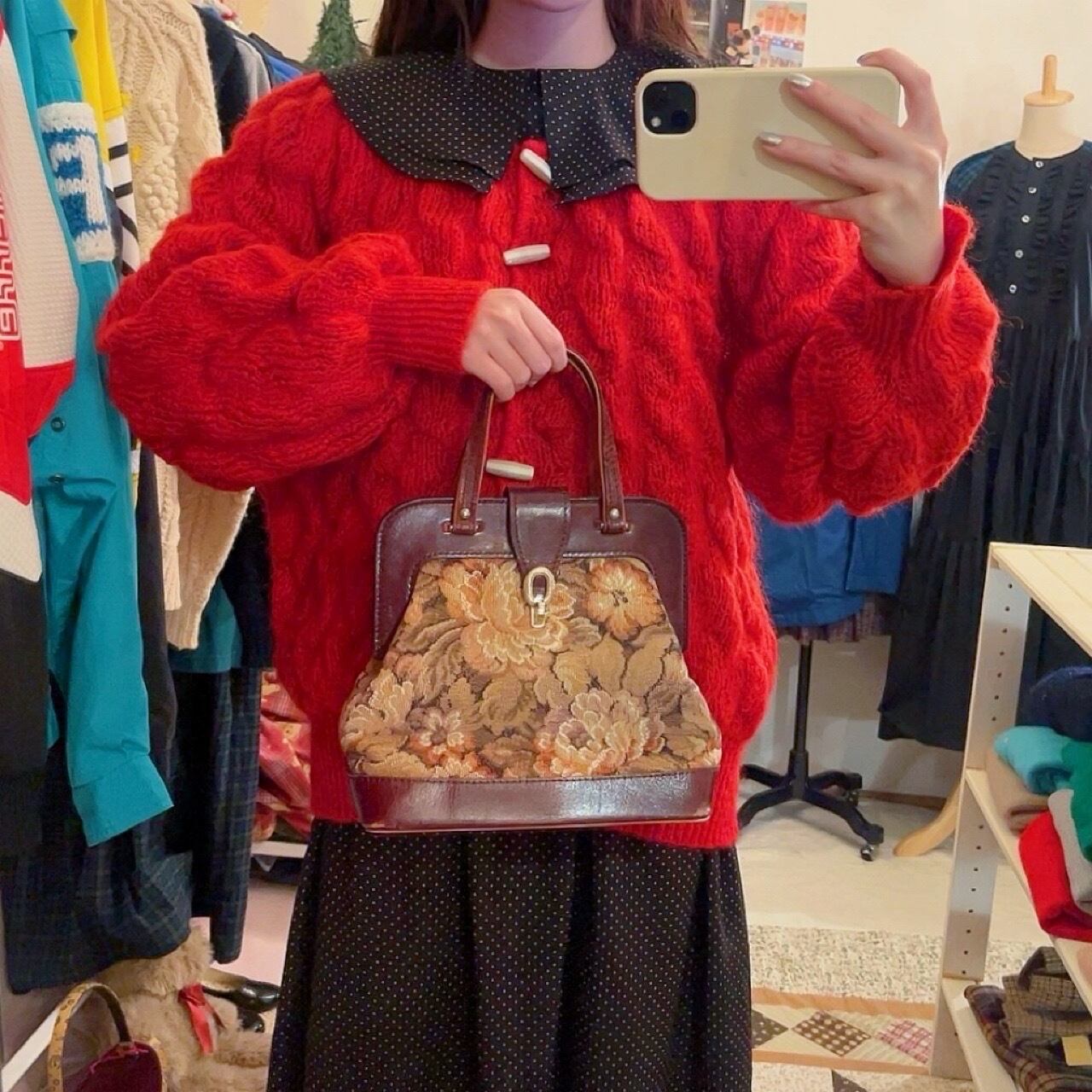 flower gobelin hand bag