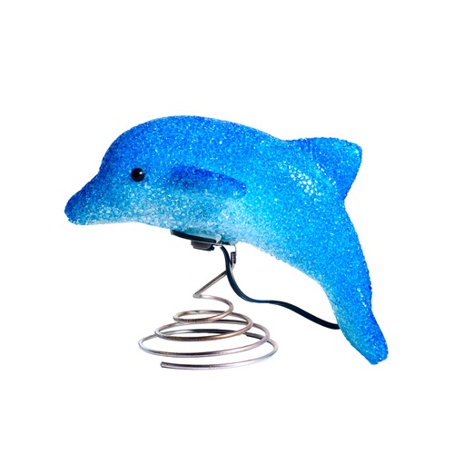 2004 3D Dolphin Metal Spiral Stand Lamp