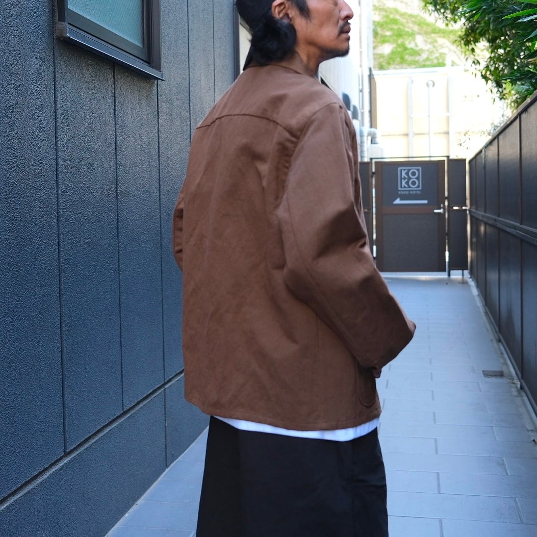 EVAN KINORI(エヴァン キノリ) / Three Pocket Jacket Logwood Washi