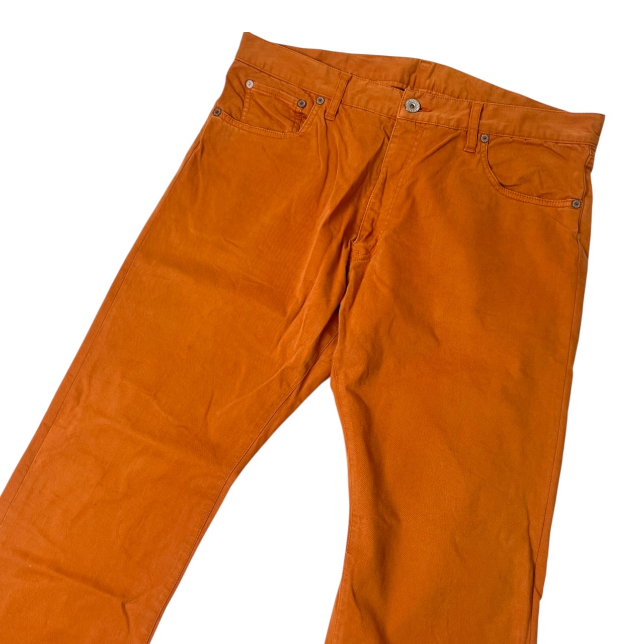 Papas＋ パパス コットン ストレッチ スラックスパンツ XL/オレンジ 系