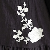 フラワー刺繍 Aライン ロングワンピース 00017