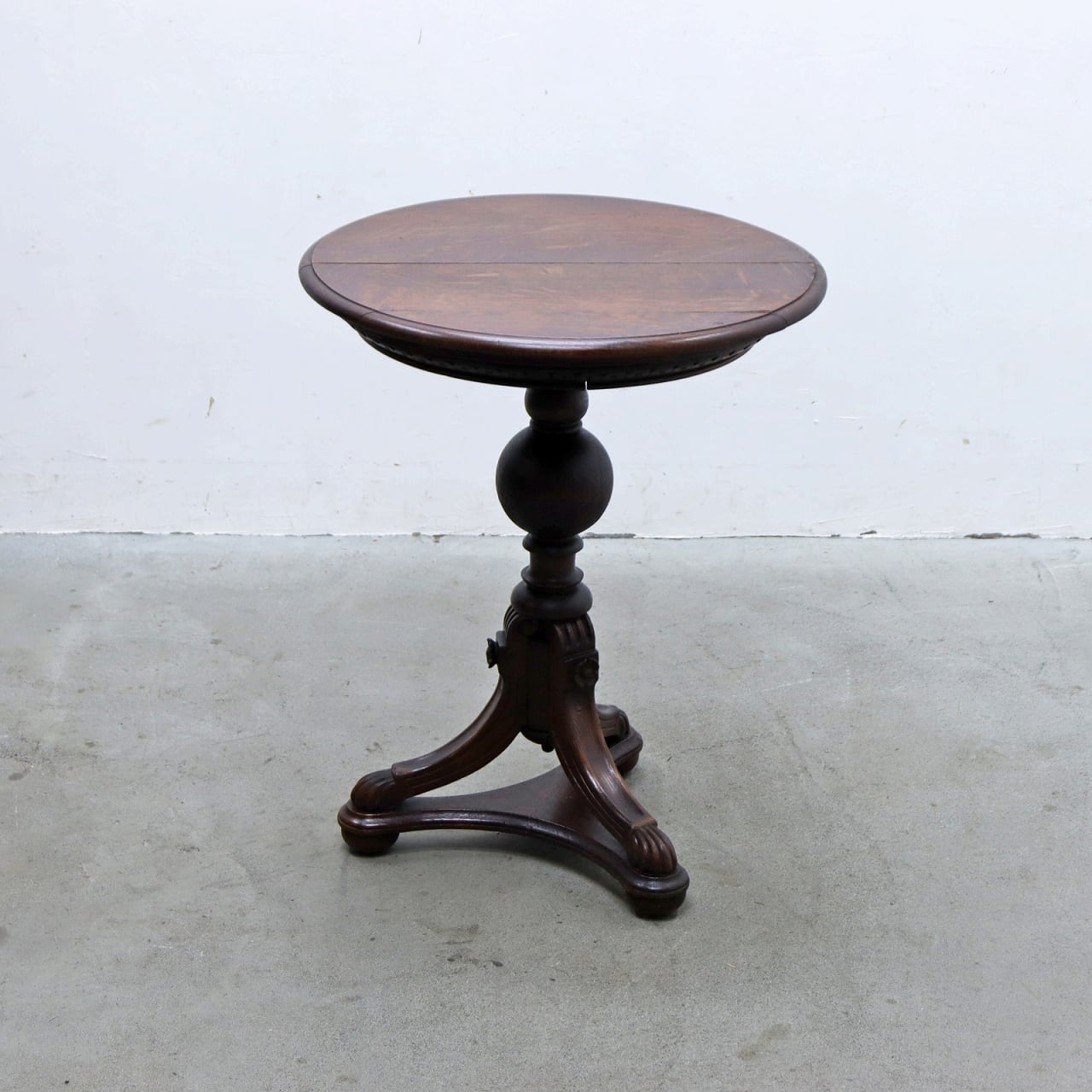 レトロ 円卓 丸テーブル 座卓 机 ラウンド センターテーブル オーク材