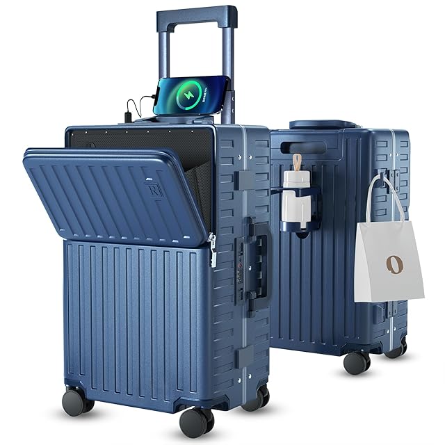 RIMUKE] 前開き スーツケース 機内持ち込み キャリーケース パソコン