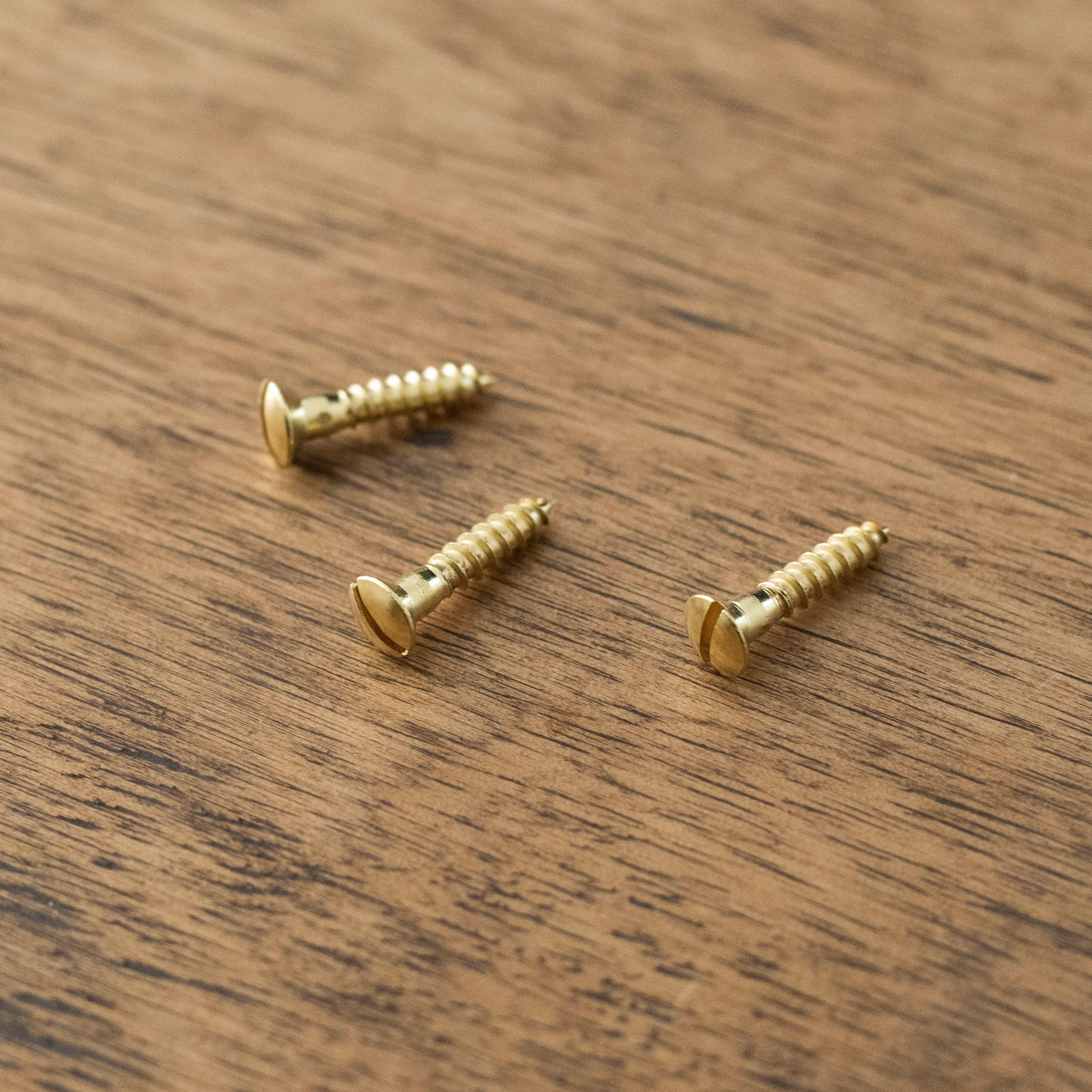 真鍮製マイナス木ネジ 丸皿 10本セット