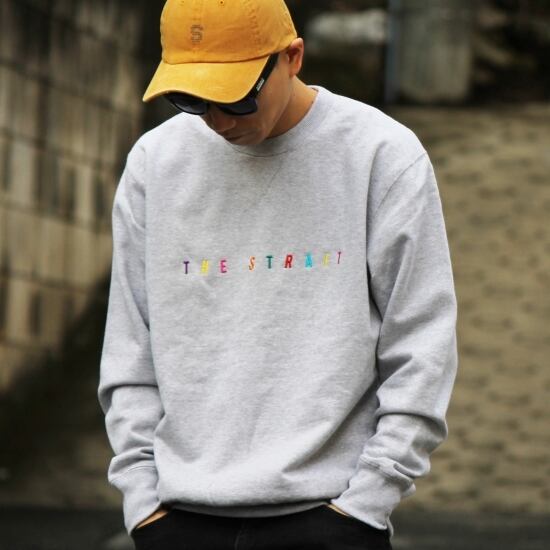 MULTI COLOR LOGO CREW SWEAT　#T.GREY