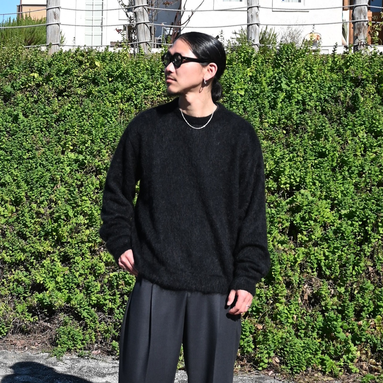 INTERIM /  KID MOHAIR ALPACA SHAGGY CREW SWEATER