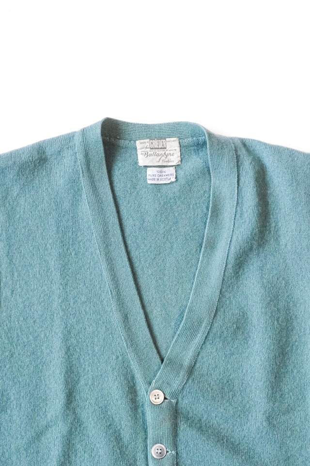 60's "Ballantyne" Pure Cashmere Knit Vest Made in SCOTLAND