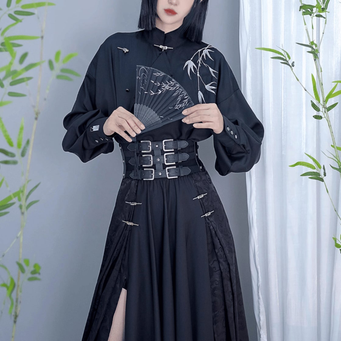 Lolita ワンピース 軍服 長袖制服 マント ゴシック風 魔法少女 森