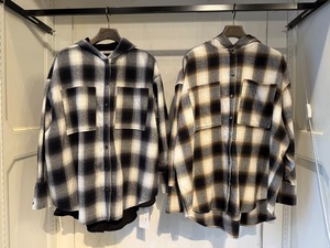 オンブレチェックフードシャツ R25394　【RILATO