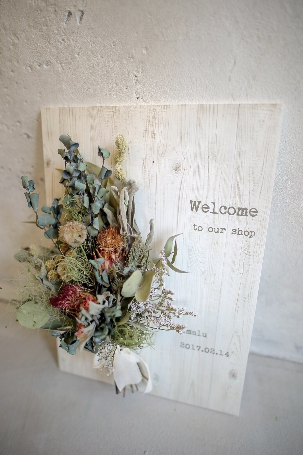 ドライフラワーブーケ ウェルカムボード | DIY store PBW