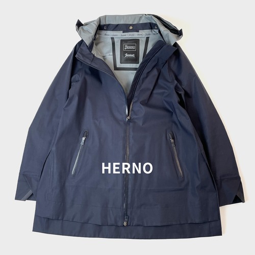 HERNO LAMINAR ヘルノ ラミナー 21SS ALABAMA アラバマ フード付き ナイロン ジャケット 40 GI032DL 紺 ネイビー S / J&NREUSE レディース アウター