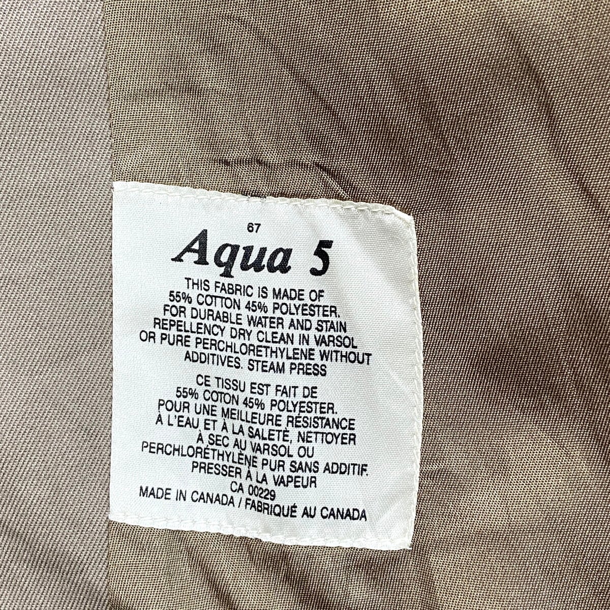 80年代 カナダ製 Aquascutum アクアスキュータム シングルトレンチ